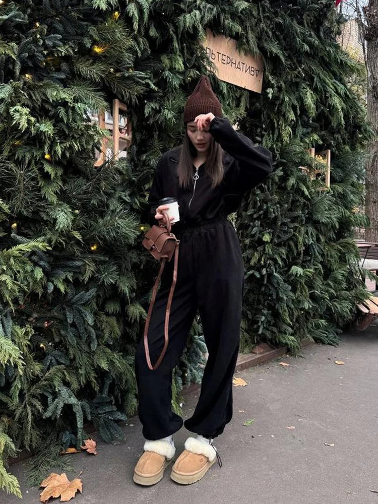 Maris | Elegant long-sleeved casual jumpsuit with elastic waist