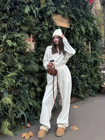 Maris | Elegant long-sleeved casual jumpsuit with elastic waist