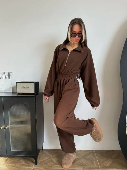 Maris | Elegant long-sleeved casual jumpsuit with elastic waist