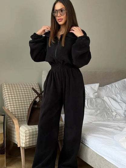Maris | Elegant long-sleeved casual jumpsuit with elastic waist