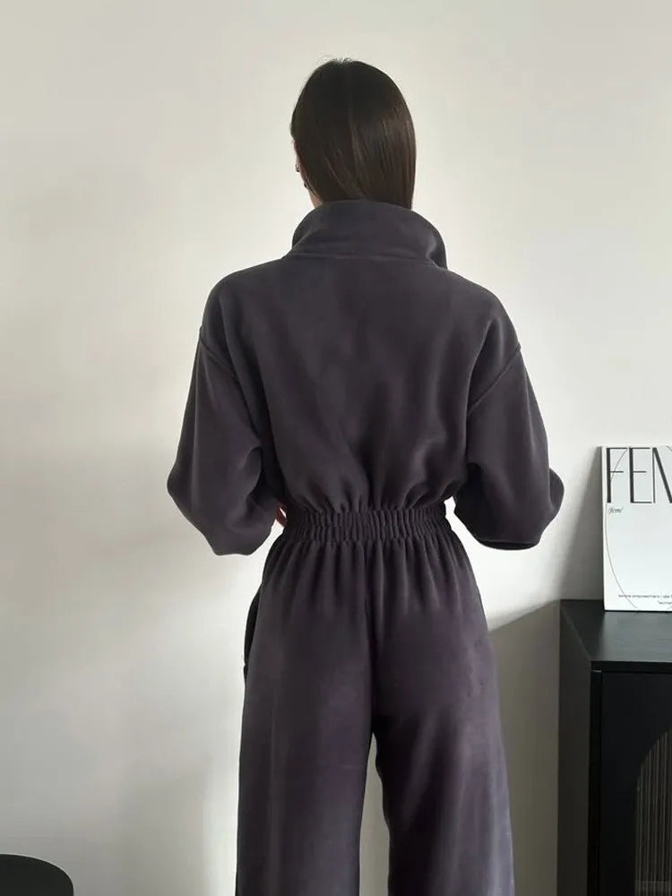 Maris | Elegant long-sleeved casual jumpsuit with elastic waist