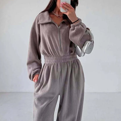 Maris | Elegant long-sleeved casual jumpsuit with elastic waist