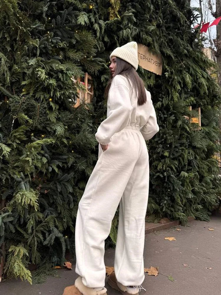 Maris | Elegant long-sleeved casual jumpsuit with elastic waist