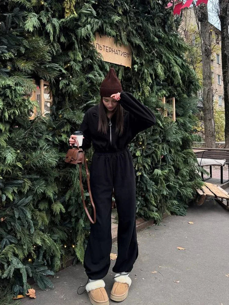 Maris | Elegant long-sleeved casual jumpsuit with elastic waist