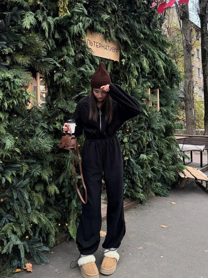 Maris | Elegant long-sleeved casual jumpsuit with elastic waist