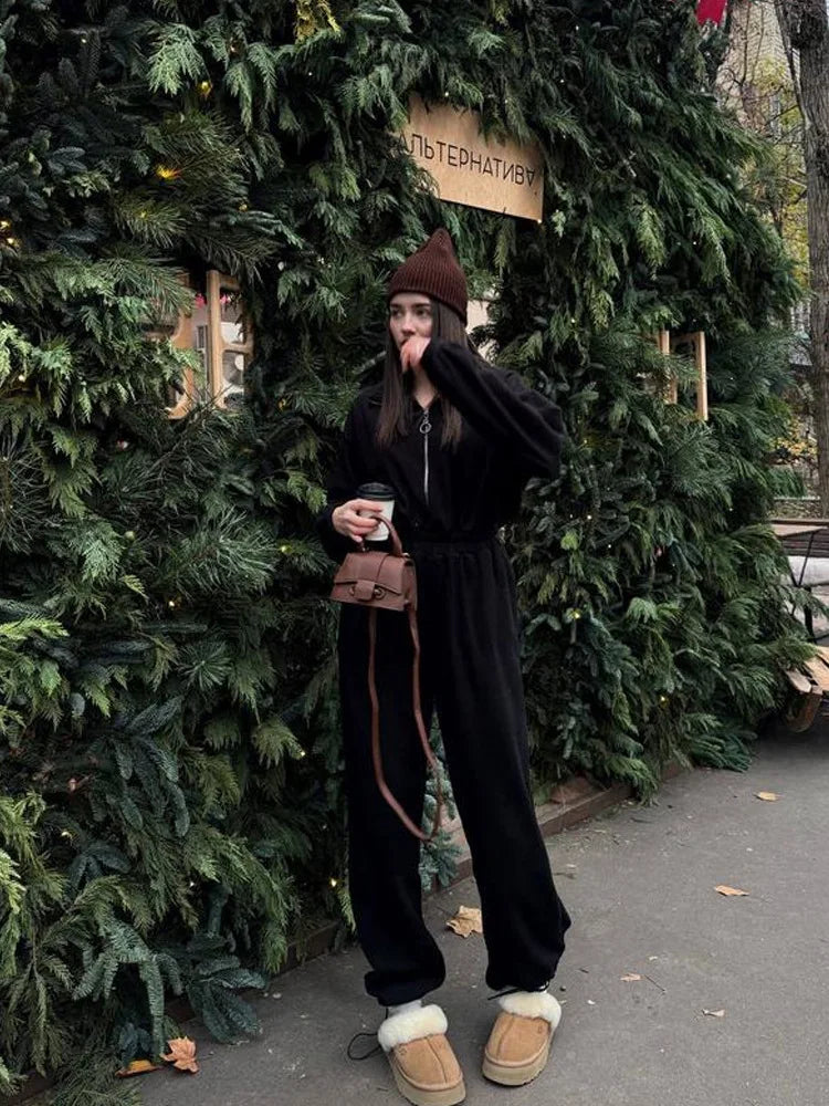 Maris | Elegant long-sleeved casual jumpsuit with elastic waist